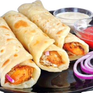 Chicken Malai Boti Paratha Roll