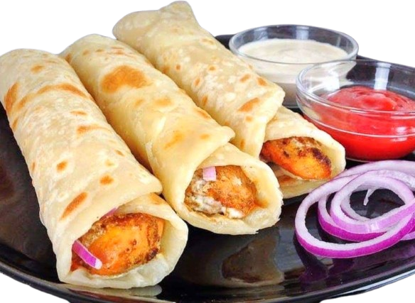 Chicken Malai Boti Paratha Roll