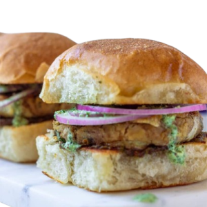 Shami Ban Kabab with Green Raita